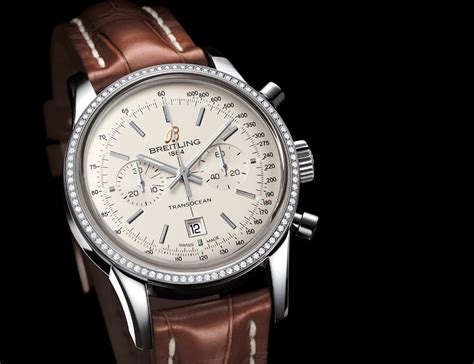 breitling transocean chronograph weiss lederband braun|breitling chronograph 38 review.